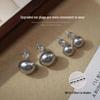 Akoya Aurora Platinum Silver Gray Pearl Stud Earrings (999 Pure Silver)