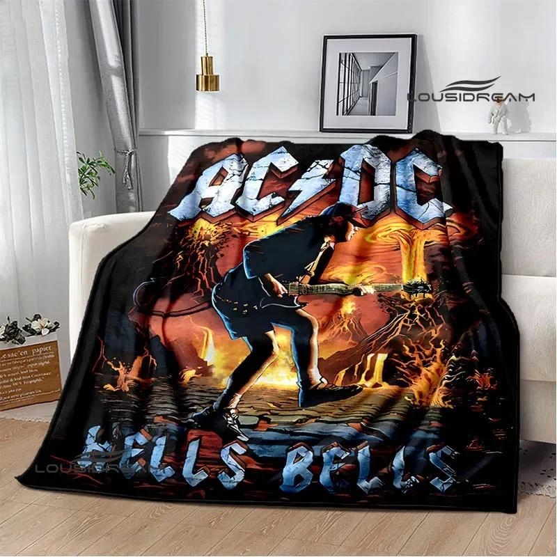 Rocková kapela AC/DC retro potištěná deka Flange hřejivá deka piknikové deky cubre cama throw deka podšívka do postele dárek k narozeninám