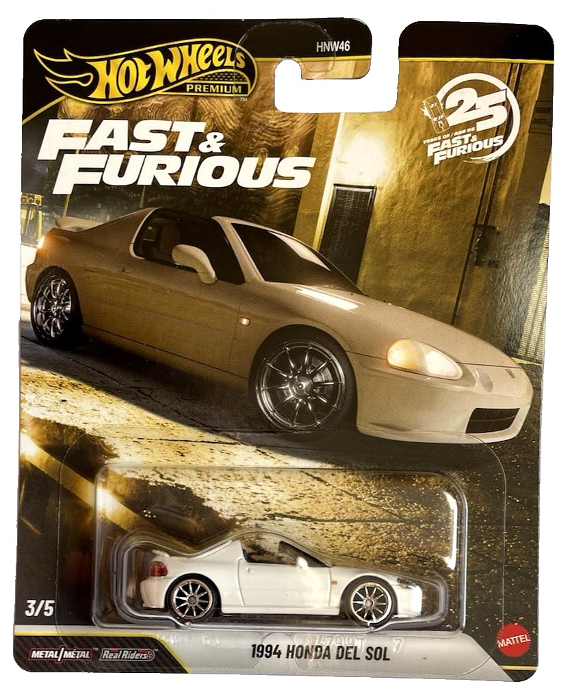 Hot Wheels Форсаж Премиум Машинки 1994 Honda del Sol Масштабная Металлическая Машинка Сага Форсаж JHW63 & 164 Коллекционная (Быстро и Фильм)