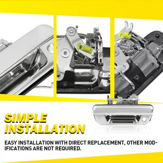 Tailgate Handle Chrome for 2004-14 Chevrolet Colorado GMC Canyon W/ Keyhole EK