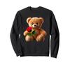 Cuddly Teddy Red Rose Shaped Maniac Sweatshirt Adorable, Cute, Bear,
