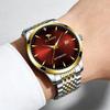 Automatic Self-Wind Men's Watch Luxury Business Dress Watches with Date Display Steel Bracelet Waterproof Luminous Hands