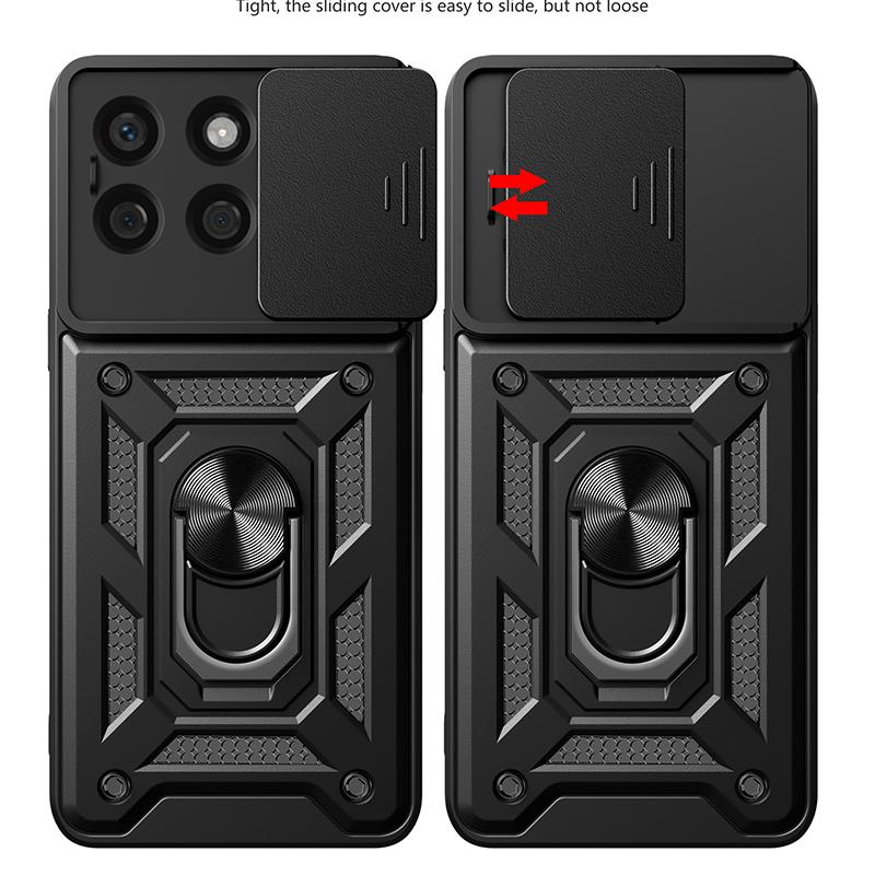 

Чехол для POCO X8 Pro Max X7 Pro X6 Чехол-броня со сдвижной крышкой для защиты объектива камеры для Xiaomi POCO X7 Кольцо-подставка Ударопрочный Funda Poco X8 Pro Max