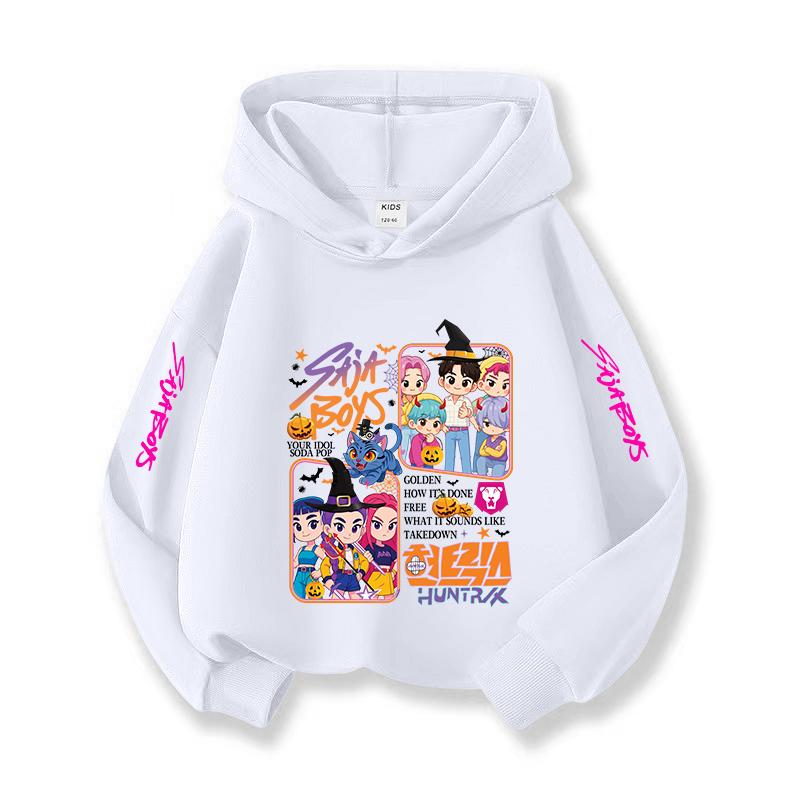 Kpop Christmas Casual Children's Hoodie Halloween Korean Fashion Comfortable Sweatshirt Children's Gift Girls Autumn Winter Set