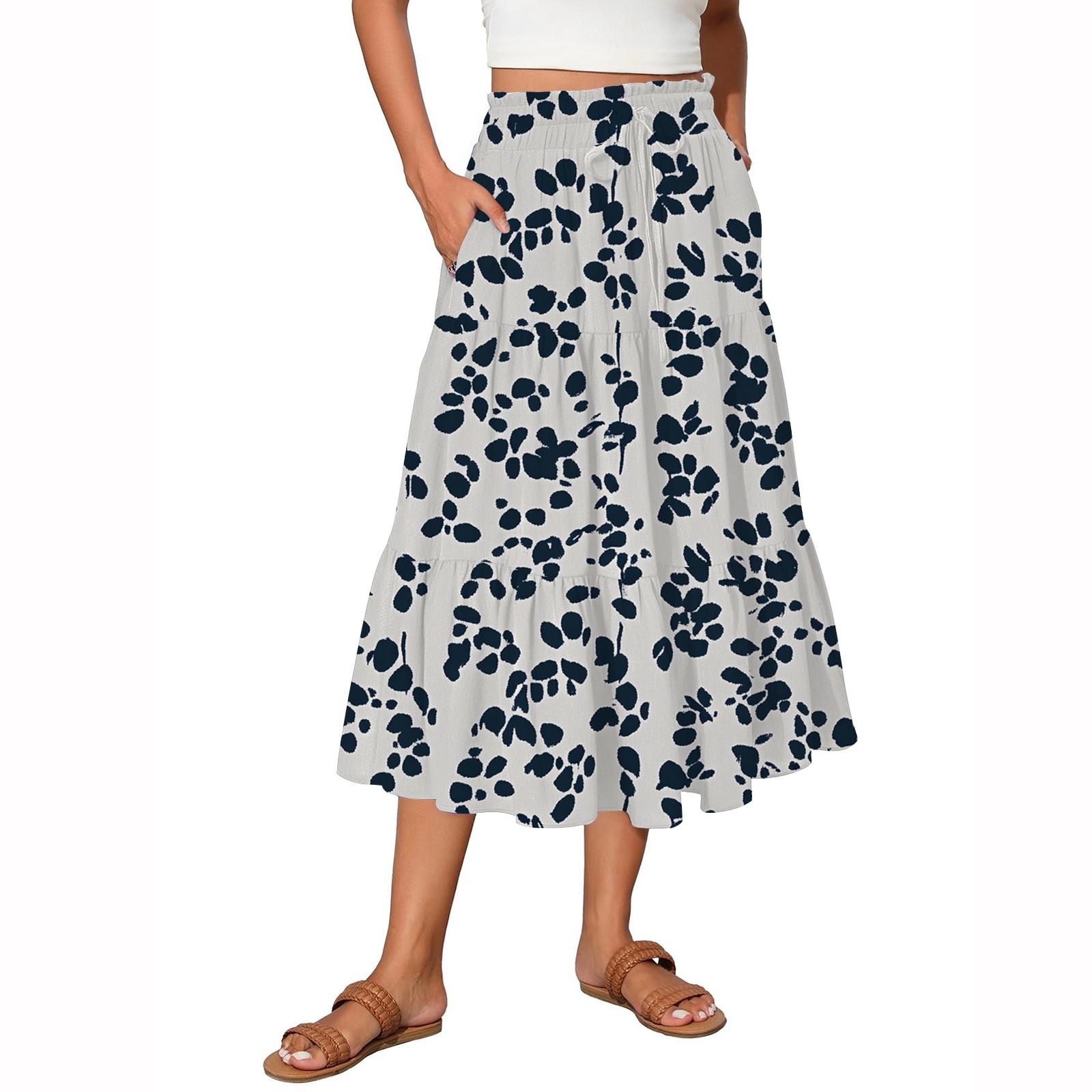 

Женские струящиеся расклешенные юбки-макси с оборками и эластичным поясом, элегантные многослойные длинные юбки в стиле бохо L светло-синий