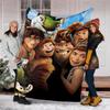 Coperta stampata a tema I Croods - Perfetta per divano, letto, viaggi e uso all'aperto | Lavabile in lavatrice, accogliente e resistente.
