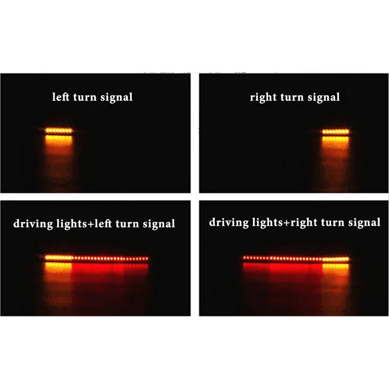 Motorcycle AutoTurn Signal Brake Tail Strip Tail Light 2835 3014 SMD Flexible Led Strip Stop Light 12v Car Accessories Universal