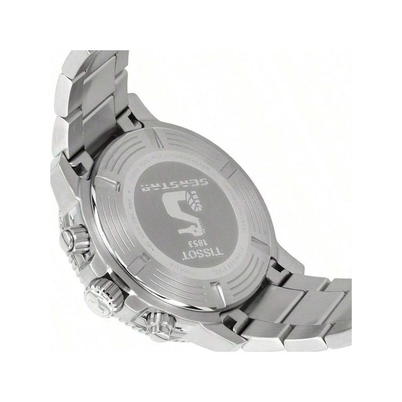 Men's Quartz Watch with Blue Dial, Stainless Steel Case, Leather Strap. Elegant & Exquisite, High-quality. Ideal Daily Wear, T120.417.11.041.01