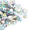 200pcs AB Faceted Drop Shape Rhinestone Multi Color Electroplated Sewing Rhinestone Resin Double Holes Rhinestone DIY Crafts