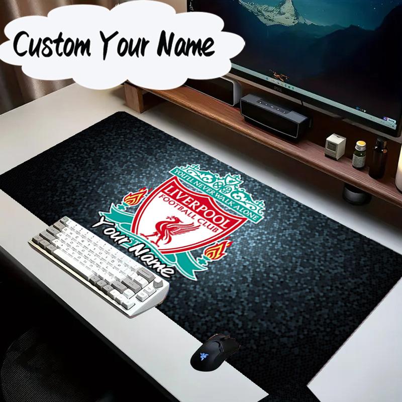 Custom Name Mouse pad Football Liverpool Crest Mouse pad, Gaming Mouse Pad, keyboard pad, Desk Decor for computer notebook Fan Birthday Gift