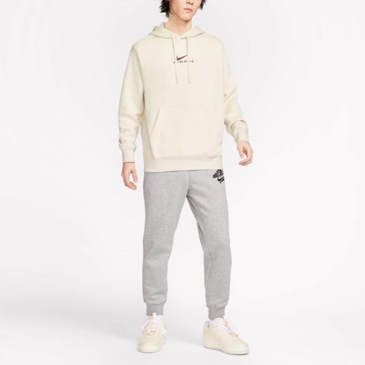 Nike Club Hoodie Pullover Sports Letter Sweatshirt Men hoodies Light-Khaki HQ2970-234