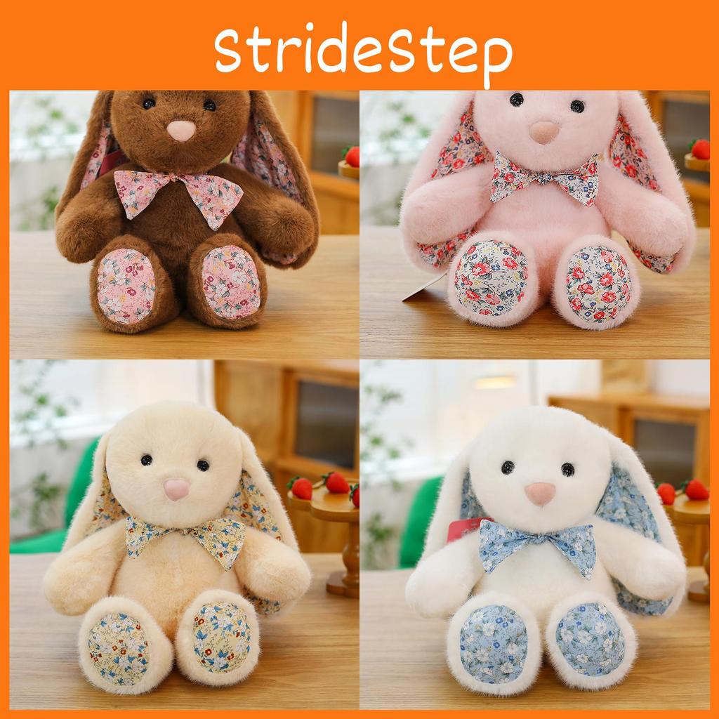 Cute Floral Bunny Plush Toy With Soft Short Pile For Children And Gift Giving