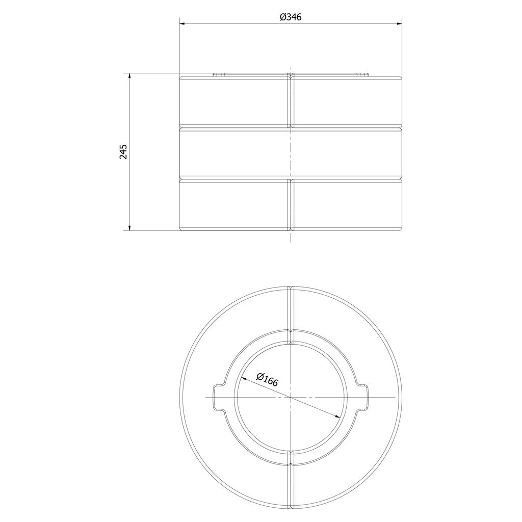 Set of Concrete Accumulation Discs 6 Pcs. 3 Layers for Stoves AB/ENYO/R/W, ROLLO/W, ERIK/W