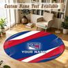Round Rug Custom NameNew York Rangers Pattern Non Slip Carpet Home Floor Decor