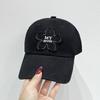 Flower letter embroidery soft top baseball cap children spring and autumn versatile street face small versatile cap