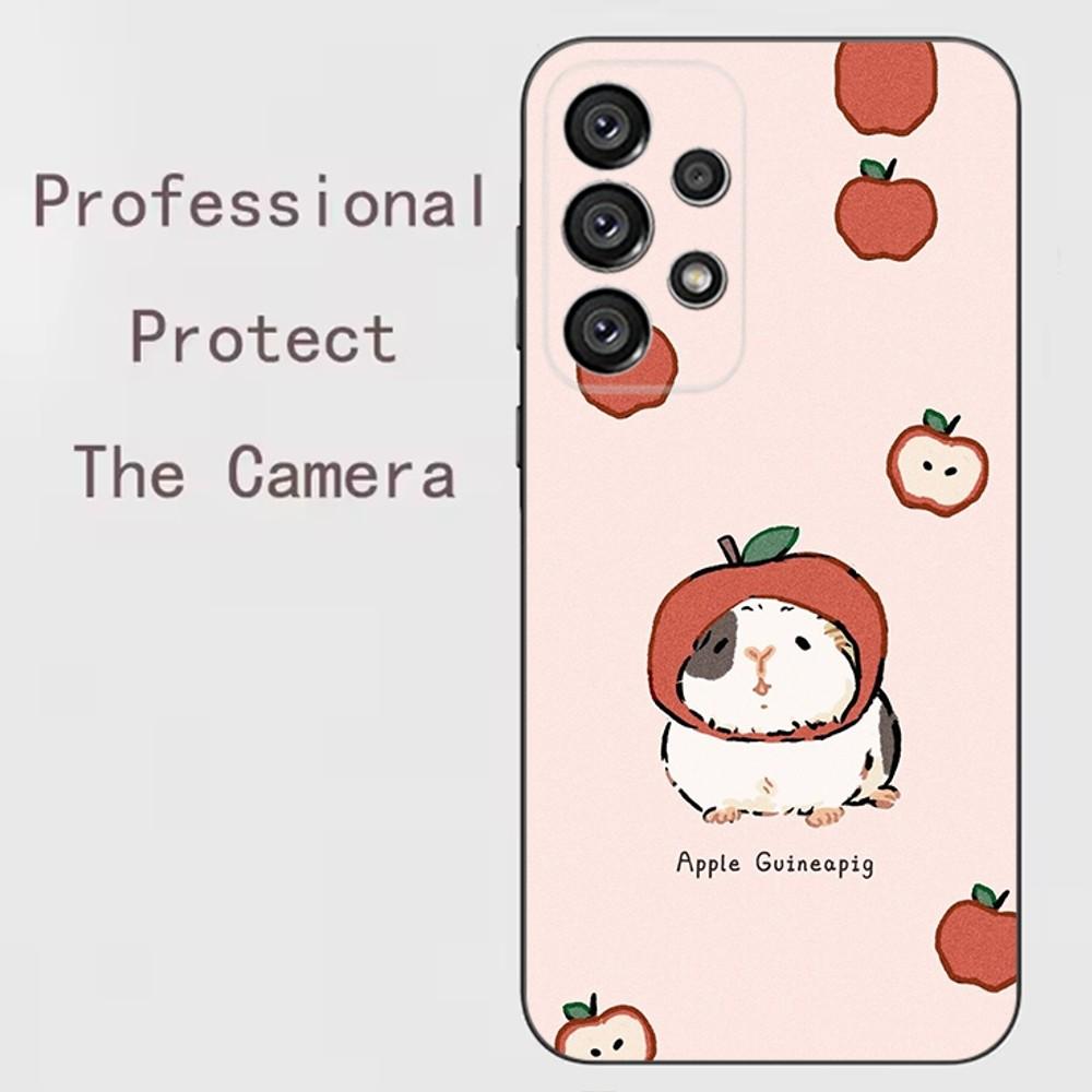Cute Hamster  Phone Case For Samsung Galaxy A91,A80,A73,A72 ,A71,A53A52,A32 ,A31A22,A21s,A20,Black Cover