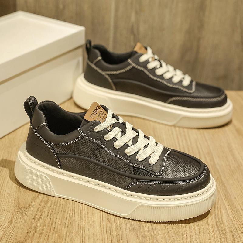 2025 Autumn New Men's Shoes Fashion Casual Breathable Heightened Thick Baseplate Shoes Men's Korean Version Fashion Versatile Trendy Shoes