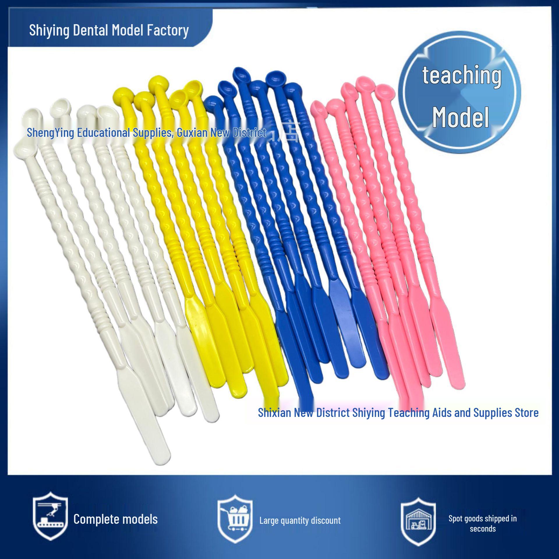 Plastic Dental Porcelain Powder Mixing Spatula and Spoon Set Plastic