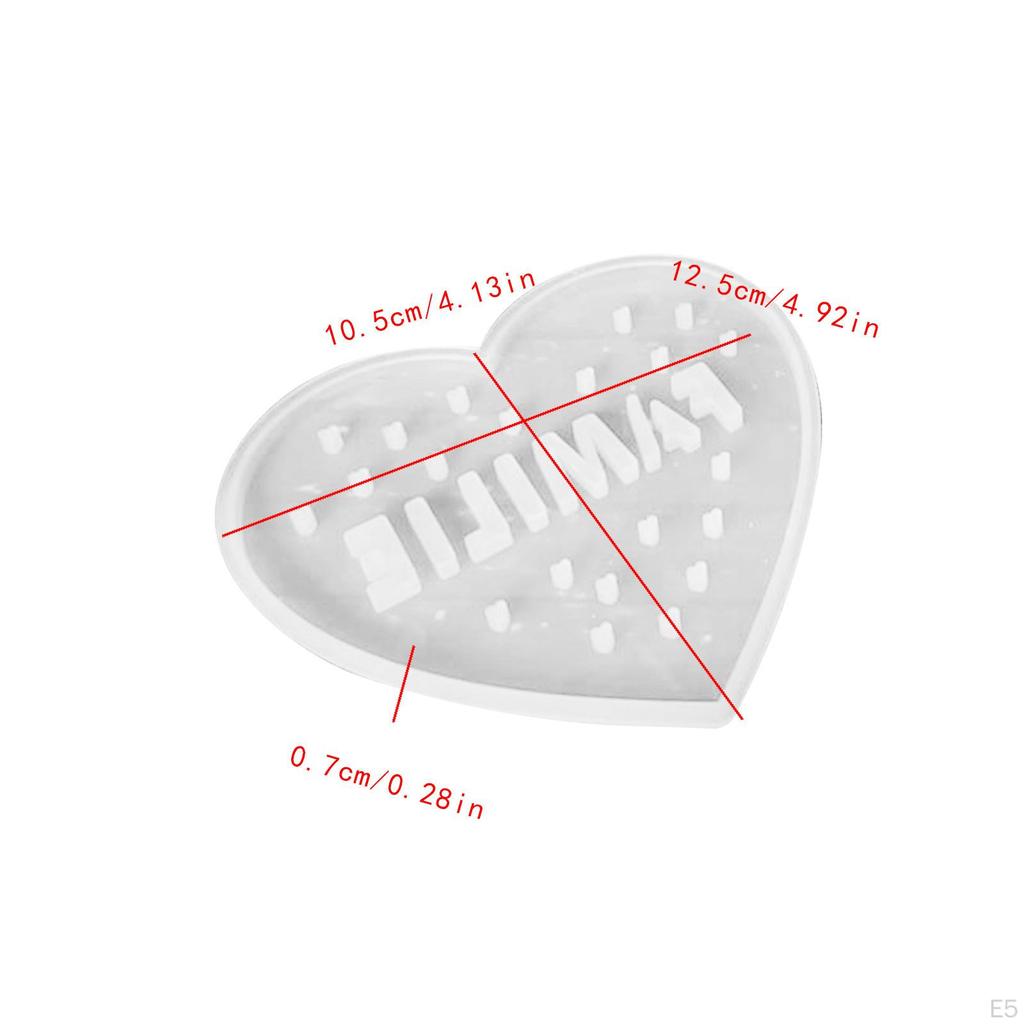 LED Night Light Silicone Model Casting Tool, Heart Shaped ,Plaster Portable Easy To Demould
