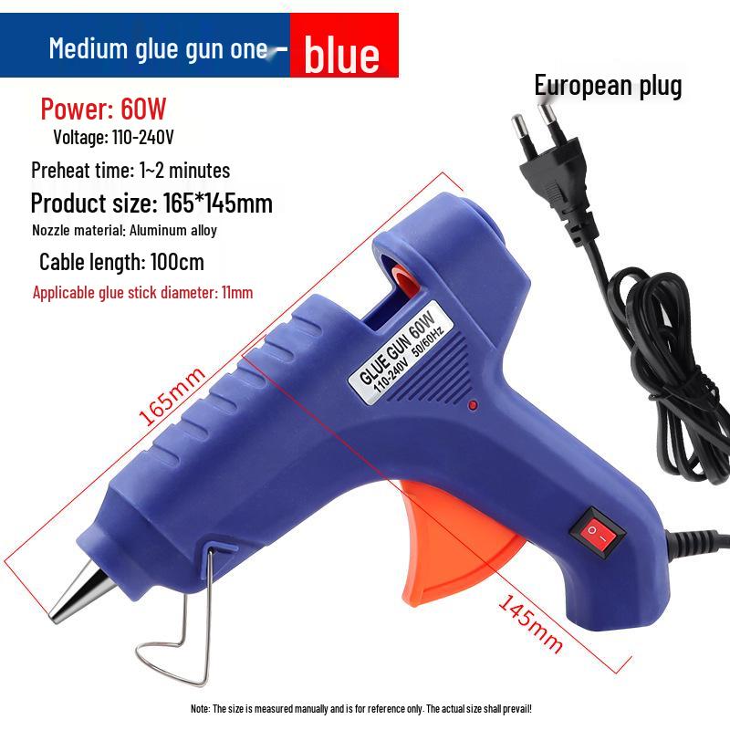 20W DIY Hot Melt Glue Gun for Household & Children's Crafts - Includes 11mm Glue Sticks