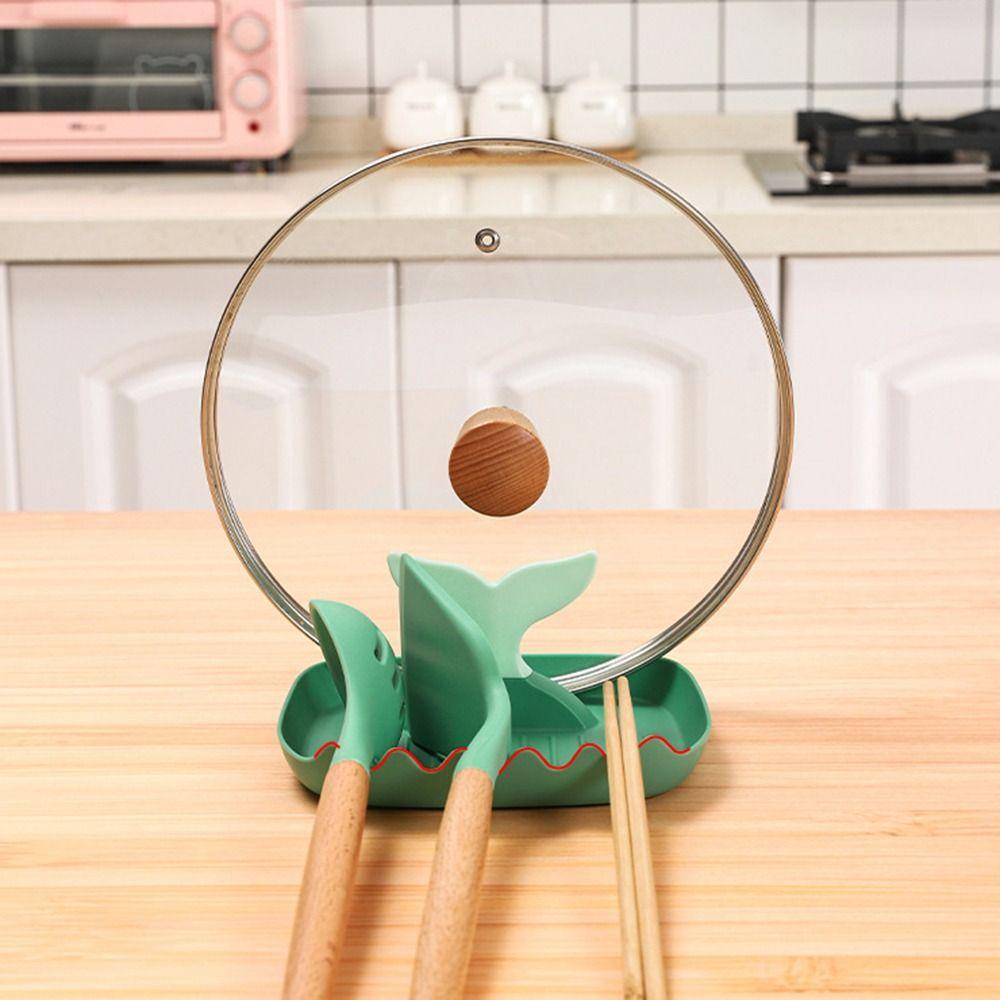 

Пластиковый держатель для крышки кастрюли в форме рыбьего хвоста, подставка для ложки, подставка для посуды, подставка для дома