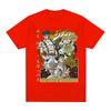 Anime Jojo Bizarre Adventure Rohan Kishibe T-Shirts Unisex Damen Sommer Freizeit Baumwolle Neu Kurze Ärmel Übergroßes Oberteil Streetwear