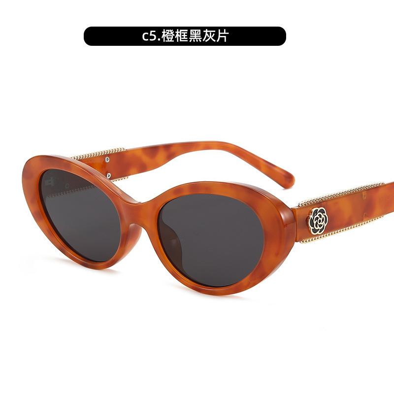 Retro Camellia Cat Eye Sunglasses With Simple Personality And Daily Xiaoxiangfeng Sunglasses