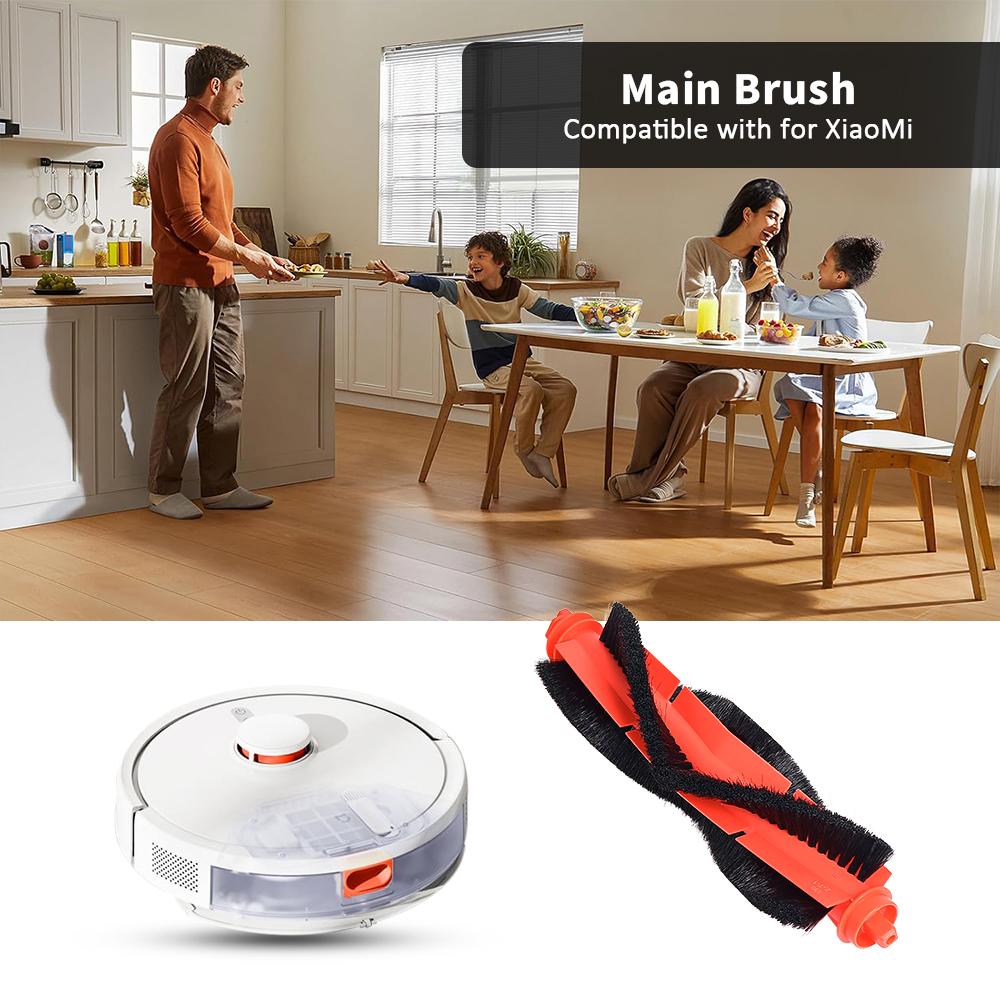 Main Brush Replacement For Xiaomi S20 D106 E10 B112 E10C E12 C103 3C Enhanced Edition 3C Plus Robotic Vacuum Cleaner Accessories