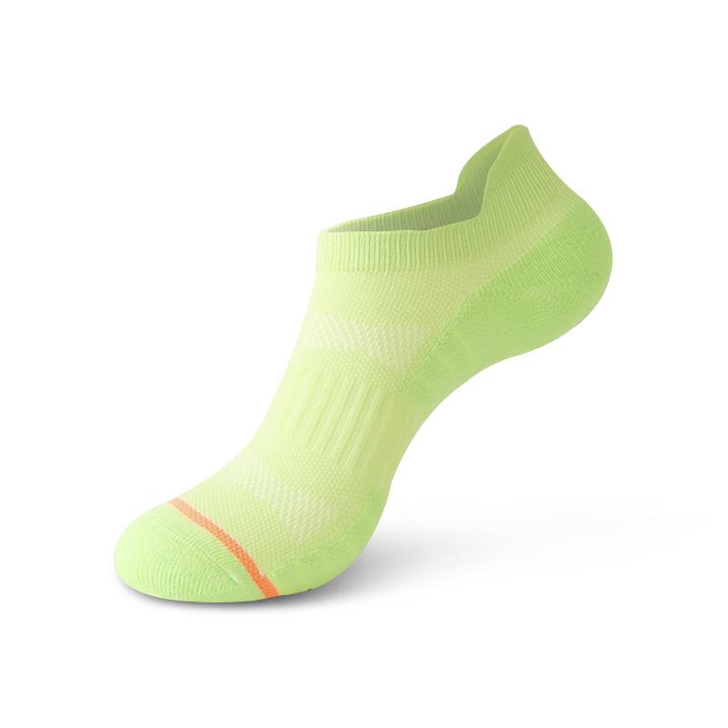 Women's Summer Mesh Breathable Sports Socks - Running, Marathon, Badminton, Boat Socks, Terry Loop Bottom, Short Style