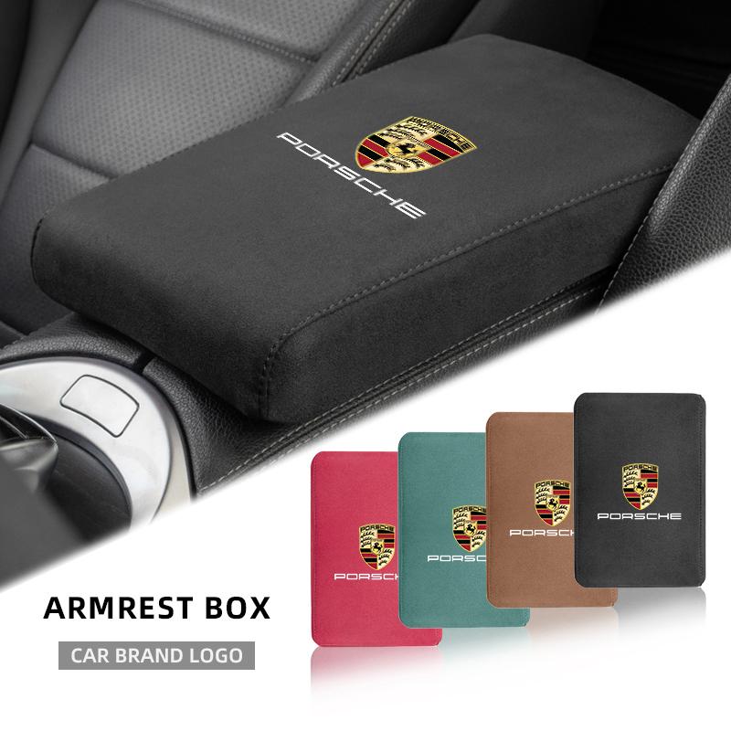 Tappetino per Scatola Bracciolo Interno Auto Accessori Console Centrale per Porsche Cayenne Panamera Macan 911 718 Taycan Boxster Cayman 918