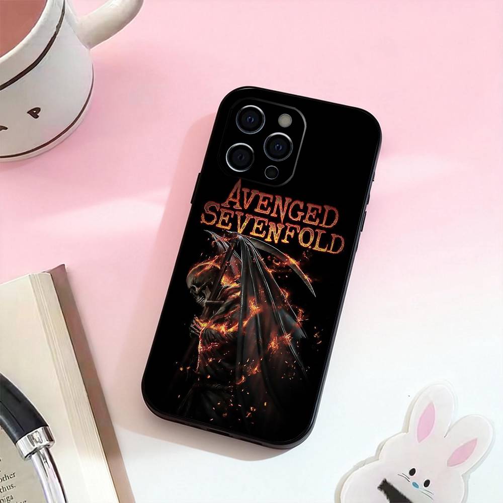 Band A-Avenged S-Sevenfold   Phone Case For iPhone 17,16,15,14,13,12,11 Plus,Pro Max,Soft Silicone Black Cover