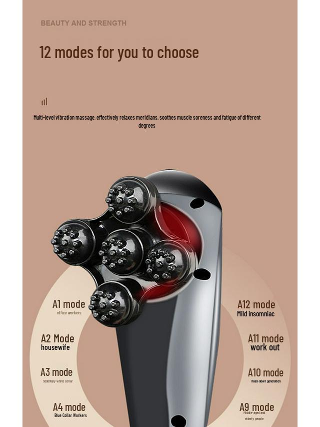 Kabelloses Delfin Handmassagegerät: Hammer-Vibration für Nacken- und Halswirbelsäulen-Entlastung