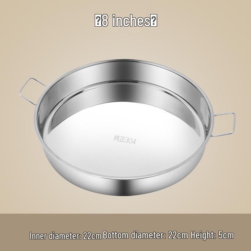 304 Stainless Steel 8-Inch Round Cake Mold for Baking Nian Gao and Fa Gao. Includes 6 and 4 Inch Molds.