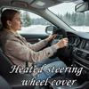 Cubierta de Volante Calefactable de 12V Cálida en Invierno Ajuste Universal Protector Exterior para Coches Camionetas Furgonetas Accesorios para Coche