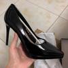 2026 Women's Sexy High Heels Pumps Patent Leather Platform High Heels Shoes Club Party Pointed Toe Stiletto Female Office Shoes