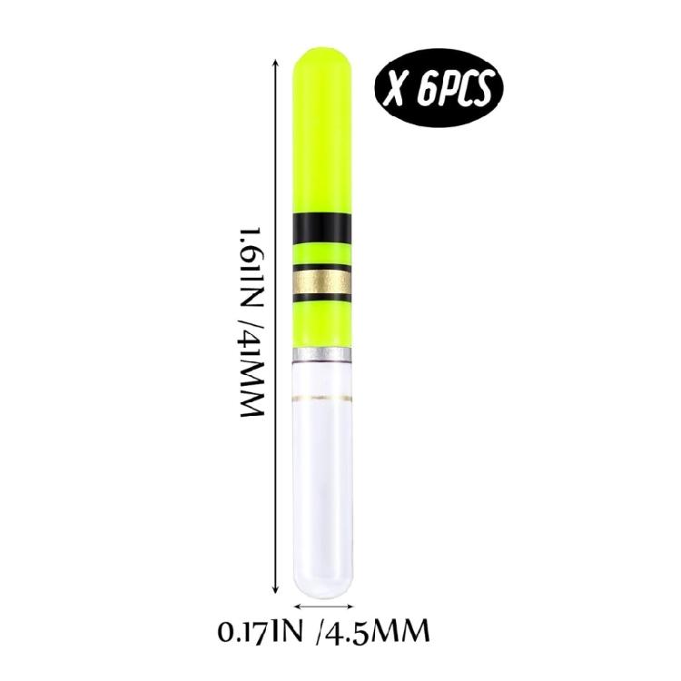 6pcs Night Angling LED Floating Tip Light, Luminescent Fishing Glowing Stick, Portables  Bright Bobbers  Light for Angling