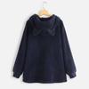 Women's Sweatshirt Hooded Loose Large Size Double Sided Velvet Long Sleeve Jacket