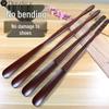 Walnut Long Handle Shoehorn for Pregnant Women and Elderly
