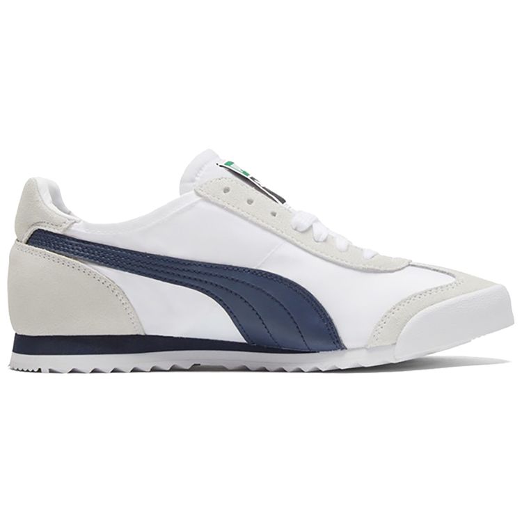 Puma Unisex White Grey Blue Roma OG Nylon Low Top Trainers 362408-15