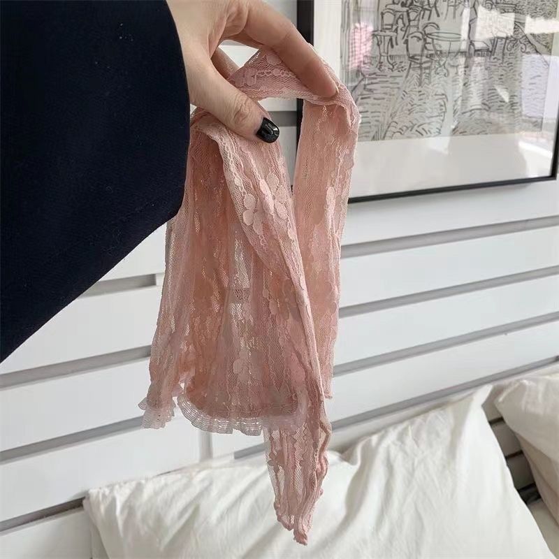Lace Embroidery Sun Protection Gloves Fashion Driving Summer Thin Mesh Breathable Arm Sleeve Long Fingerless Half Finger Gloves