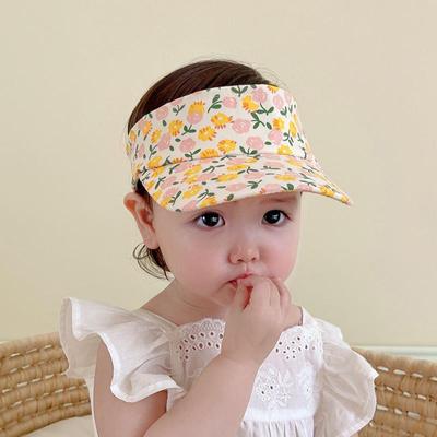 Summer Baby Sun Hats Adjustable Visor UV Protection Empty Top Cap Kids Boy Girl Outdoor Beach Hat Running Sunscreen Cap