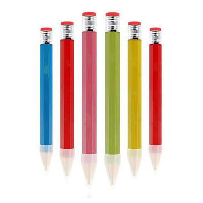 Giant Colored Pencil with Eraser 34cm Wooden Novelty Prop for Decor