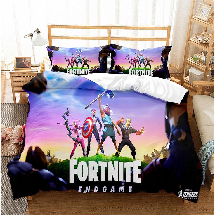 Cute Printed Quilt Cover Pillowcase Three-Piece Set Can Be Made Into Four-Piece 3D Digital Printing