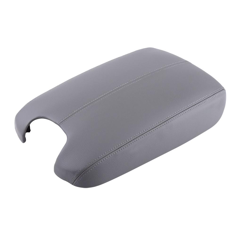 Artificial Leather Armrest Center Console Lid Cover For     2008-2012 Black