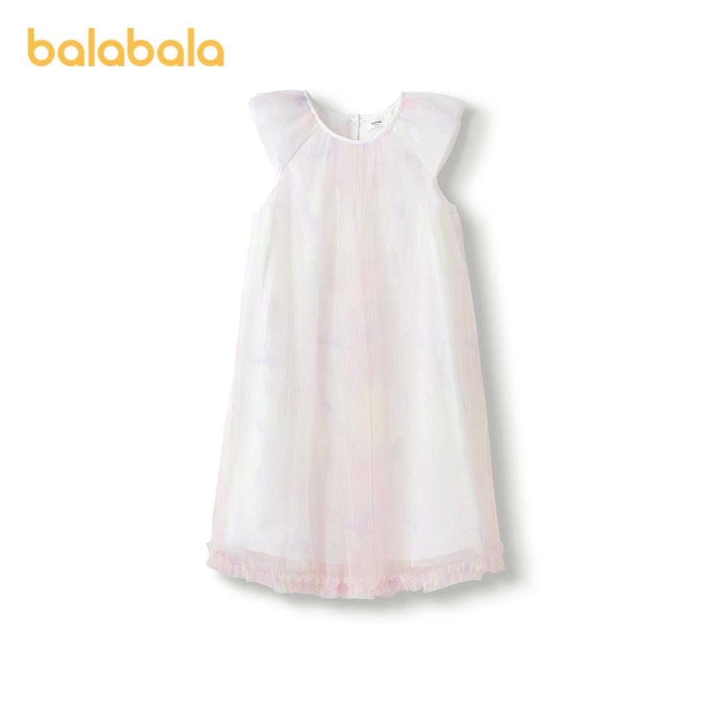 Balabala Girls' Dress Children's Dress New Summer Dress Gradient Mesh Skirt