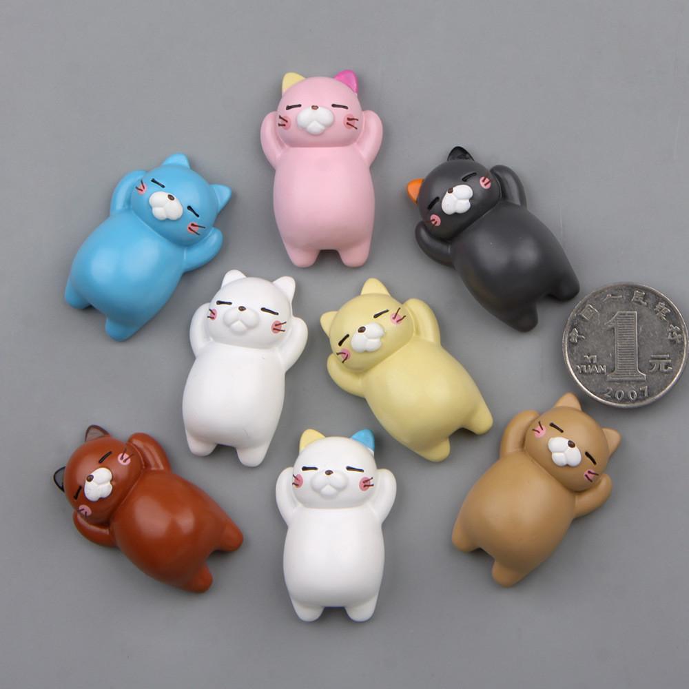Cat Cute Lazy Three Dimensional Magnetic Refrigerator Resin Decoration Gift For