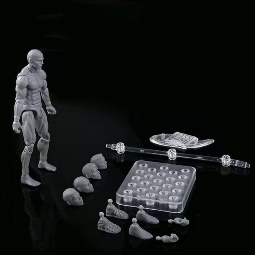 Joints Movable Male Femalew Body Dolls Handmade 1/18 Scale Model Doll Computer Ornament