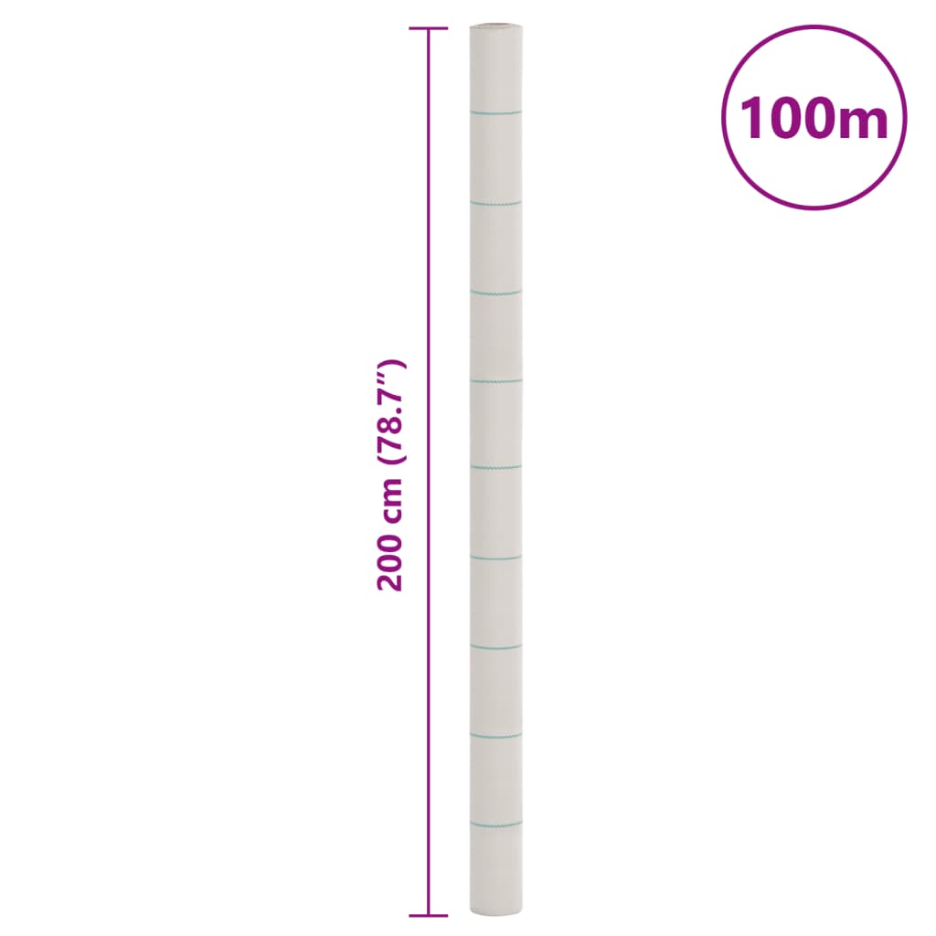 Vidaxl Agrowłóknina Antychwastowa, Biała, 2X100 M, Pp