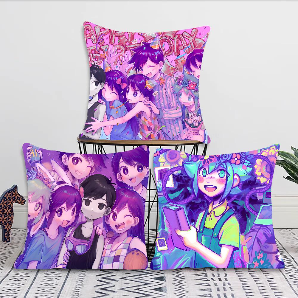 Anime Omori Duża poszewka na poduszkę do gry Kwadratowa poduszka Sypialnia Sofa Komfortowa poduszka do wypoczynku Samochód Salon Dekoracja domu