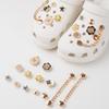 Cute Resin Starfish & Shell Croc Shoe Buckles with High-End Flower Accessories